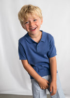 Mayoral tricou baieti basic de tip polo 5-10 ani Albastrui