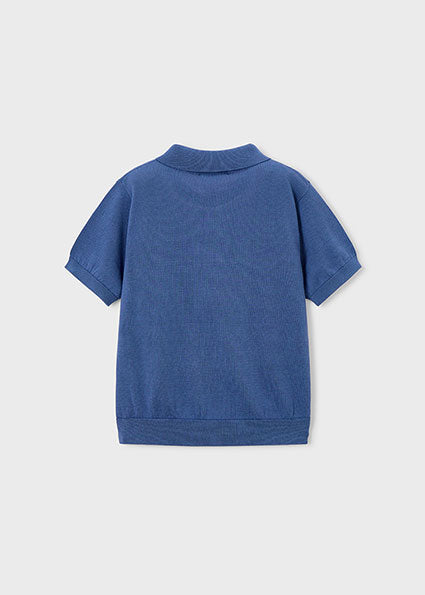 Mayoral tricou baieti basic de tip polo 5-10 ani Albastrui