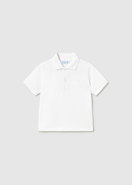 Mayoral tricou baieti polo basic 12-48 luni Alb