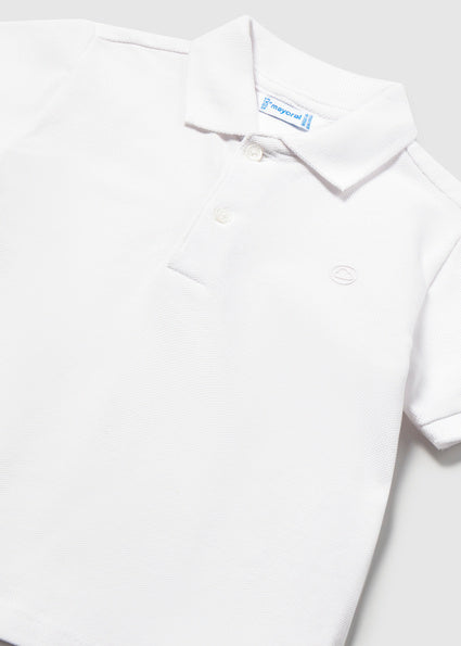 Mayoral tricou baieti polo basic 12-48 luni Alb