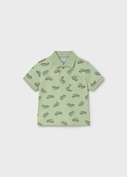 Mayoral tricou baieti tip polo cu animale 12-48 luni Matcha Imagine principală a produsului