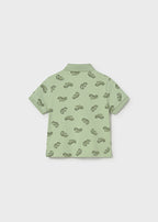 Mayoral tricou baieti tip polo cu animale 12-48 luni Matcha