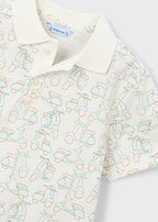 Mayoral tricou baieti de tip polo 5-10 ani Nata-Alga cu vespa