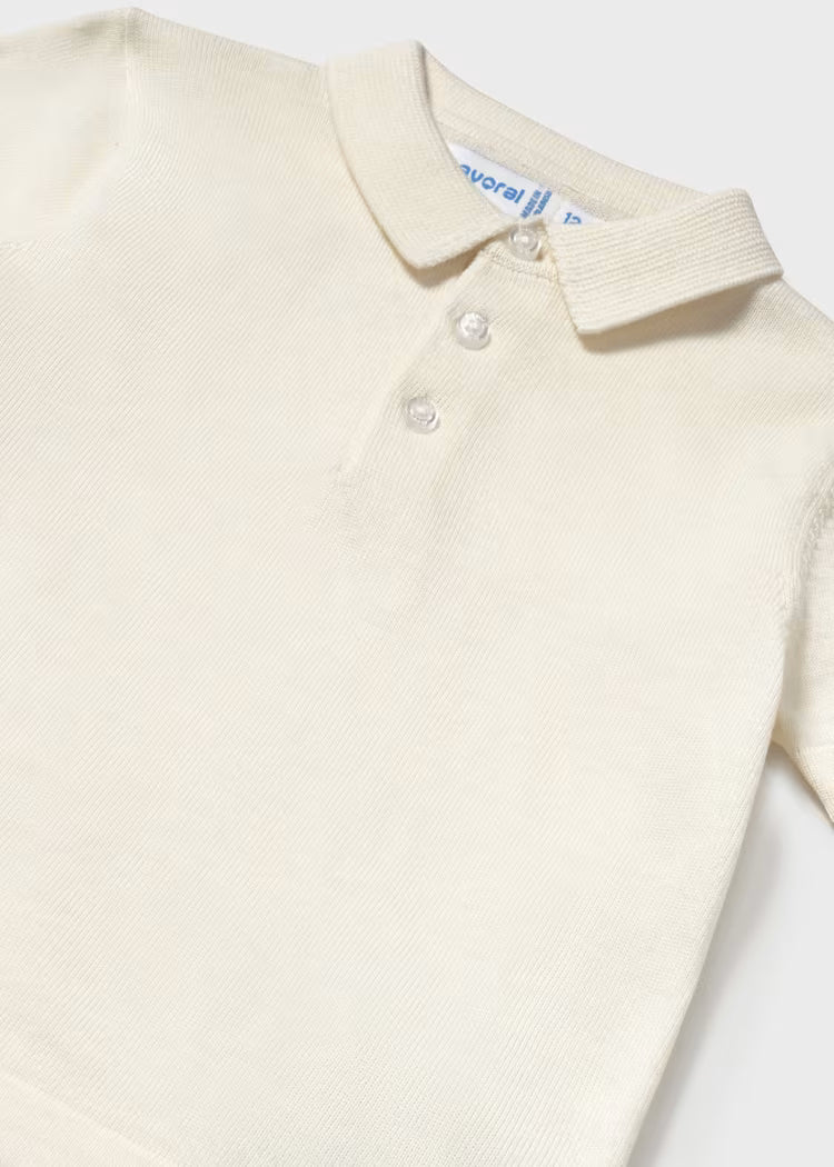 Mayoral tricou baieti tip polo 12-48 Yogur