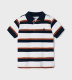 Mayoral tricou baieti tip polo 2-9 ani, Navy blue cu dungi