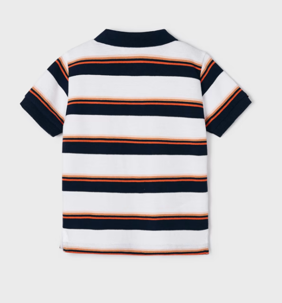 Mayoral tricou baieti tip polo 2-9 ani, Navy blue cu dungi Imagine secundară a produsului