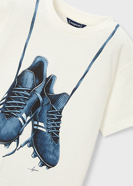Mayoral tricou baieti de vara cu ghete de fotbal 5-10 ani Nata