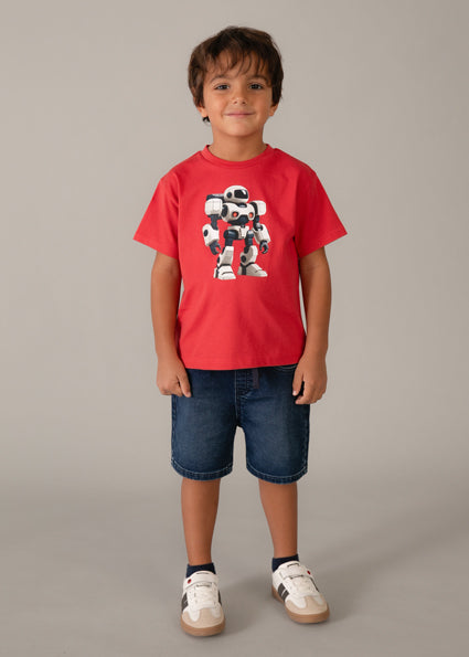 Mayoral tricou baieti de vara 5-10 ani Tomate cu robot