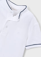 Mayoral tricou baieti de vara cu semi guler 5-10 ani Alb