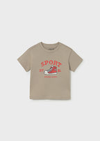 Mayoral tricou baieti vara cu serigrafie 12-48 luni Taupe