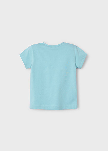 Mayoral tricou fete basic cu flori 5-10 ani Anason