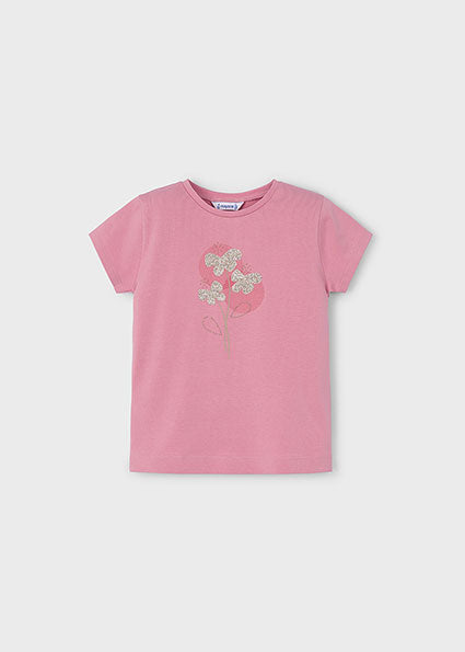 Mayoral tricou fete basic cu flori 5-10 ani Rozaliu