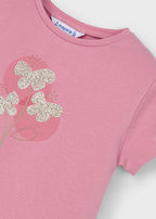 Mayoral tricou fete basic cu flori 5-10 ani Rozaliu