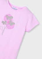 Mayoral tricou fete basic cu flori 5-10 ani Somon
