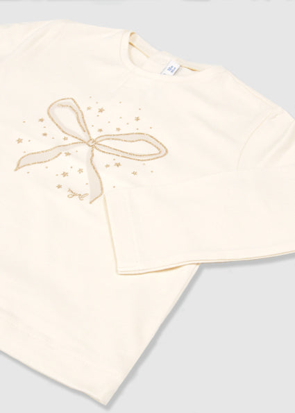 Mayoral tricou fete basic cu fundita 12-48 luni Macchiato