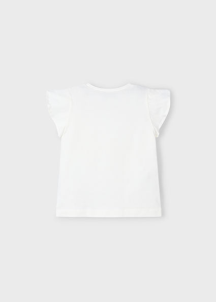 Mayoral tricou fete cu aplicatie 5-10 ani Off-white Imagine secundară a produsului