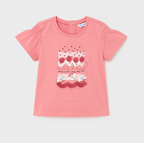 Mayoral tricou fete cu aplicatii 12-36 luni Peonia cu flori