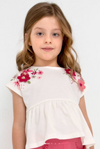 Mayoral tricou fete cu broderie 2-9 ani