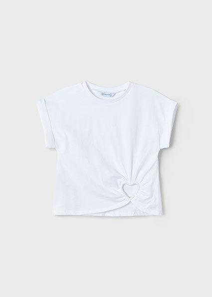 Mayoral tricou fete cu cu inima 5-10 ani Alb Imagine principală a produsului