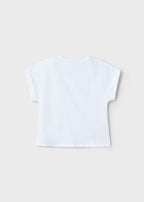 Mayoral tricou fete cu cu inima 5-10 ani Alb