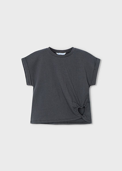 Mayoral tricou fete cu cu inima 5-10 ani Antracit Imagine principală a produsului