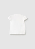 Mayoral tricou fete cu desen 0-18 luni Alb-Blue Stone cu flori