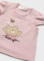 Mayoral tricou fete cu desen 0-18 luni Roz baby