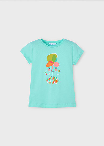 Mayoral tricou fete cu imprimeu 2-10 ani Aqua Imagine principală a produsului