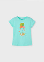 Mayoral tricou fete cu imprimeu 2-10 ani Aqua