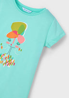 Mayoral tricou fete cu imprimeu 2-10 ani Aqua
