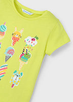 Mayoral tricou fete cu imprimeu 2-10 ani Citron