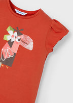 Mayoral tricou fete cu imprimeu 2-10 ani Paprika