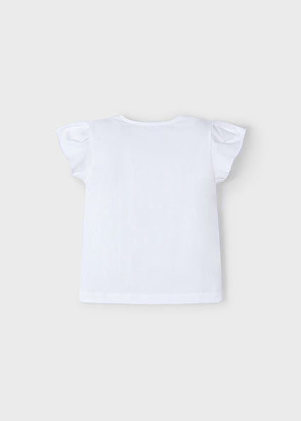 Mayoral tricou fete cu imprimeu 2-10 ani Alb Imagine secundară a produsului