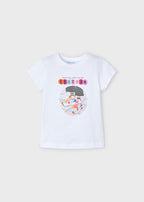 Mayoral tricou fete cu imprimeu 5-10 ani Alb
