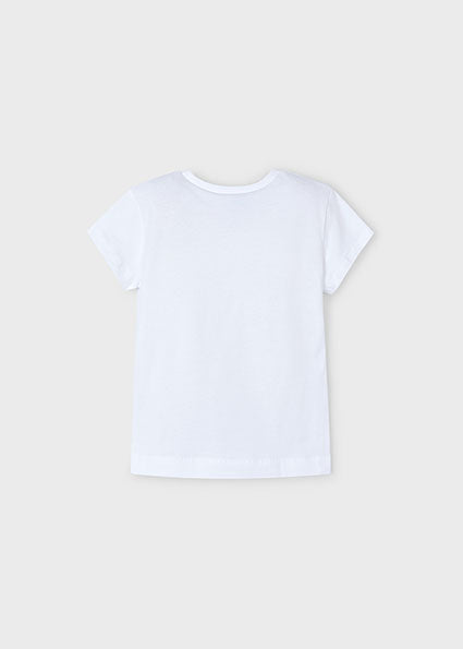 Mayoral tricou fete cu imprimeu 5-10 ani Alb