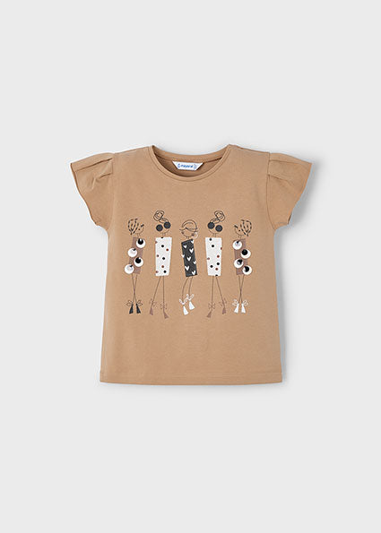 Mayoral tricou fete cu imprimeu 5-10 ani Cinnamon Imagine principală a produsului