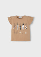 Mayoral tricou fete cu imprimeu 5-10 ani Cinnamon