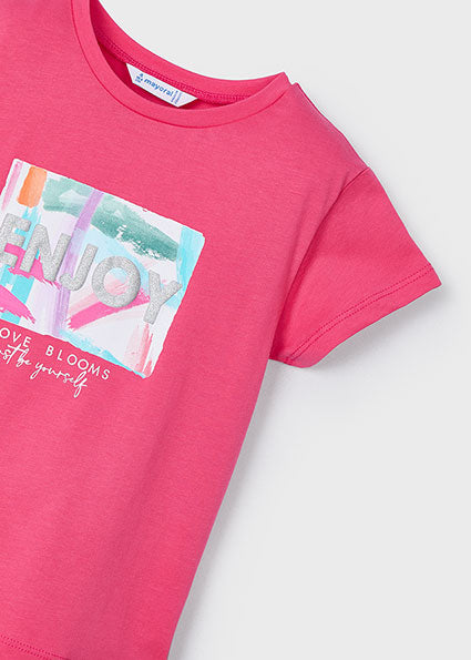 Mayoral tricou fete cu imprimeu 5-10 ani Peonia