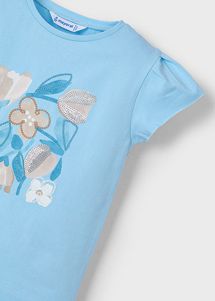 Mayoral tricou fete cu imprimeu 5-10 ani Sky