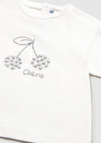 Mayoral tricou fete cu imprimeu cireasa 12-48 luni Alb