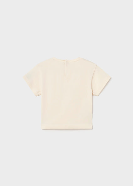 Mayoral tricou fete cu imprimeu cireasa 12-48 luni Ecru