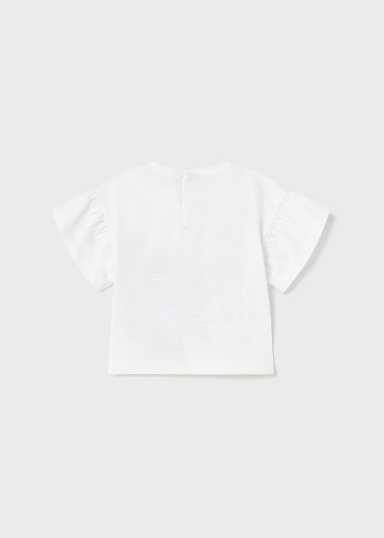 Mayoral tricou fete cu motiv impirmat 12-36 luni Alb Imagine secundară a produsului