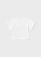 Mayoral tricou fete cu motiv impirmat 12-36 luni Alb