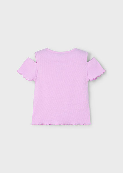 Mayoral tricou fete cu nervuri  5-10 ani Mov