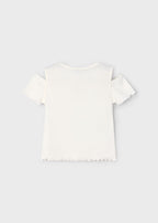 Mayoral tricou fete cu nervuri  5-10 ani Off-white