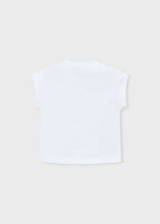 Mayoral tricou fete de vara cu imprimeu papusi 5-10 ani Alb