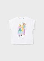 Mayoral tricou fete de vara cu imprimeu papusi 5-10 ani Crudo-lake