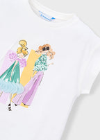 Mayoral tricou fete de vara cu imprimeu papusi 5-10 ani Crudo-lake