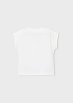 Mayoral tricou fete de vara cu imprimeu papusi 5-10 ani Crudo-Poecelana