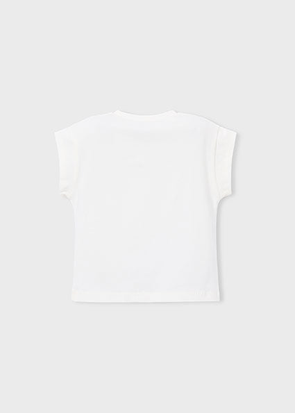 Mayoral tricou fete de vara cu imprimeu papusi 5-10 ani Crudo-Poecelana